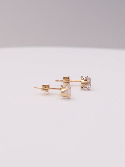 14k CZ Stud Earrings