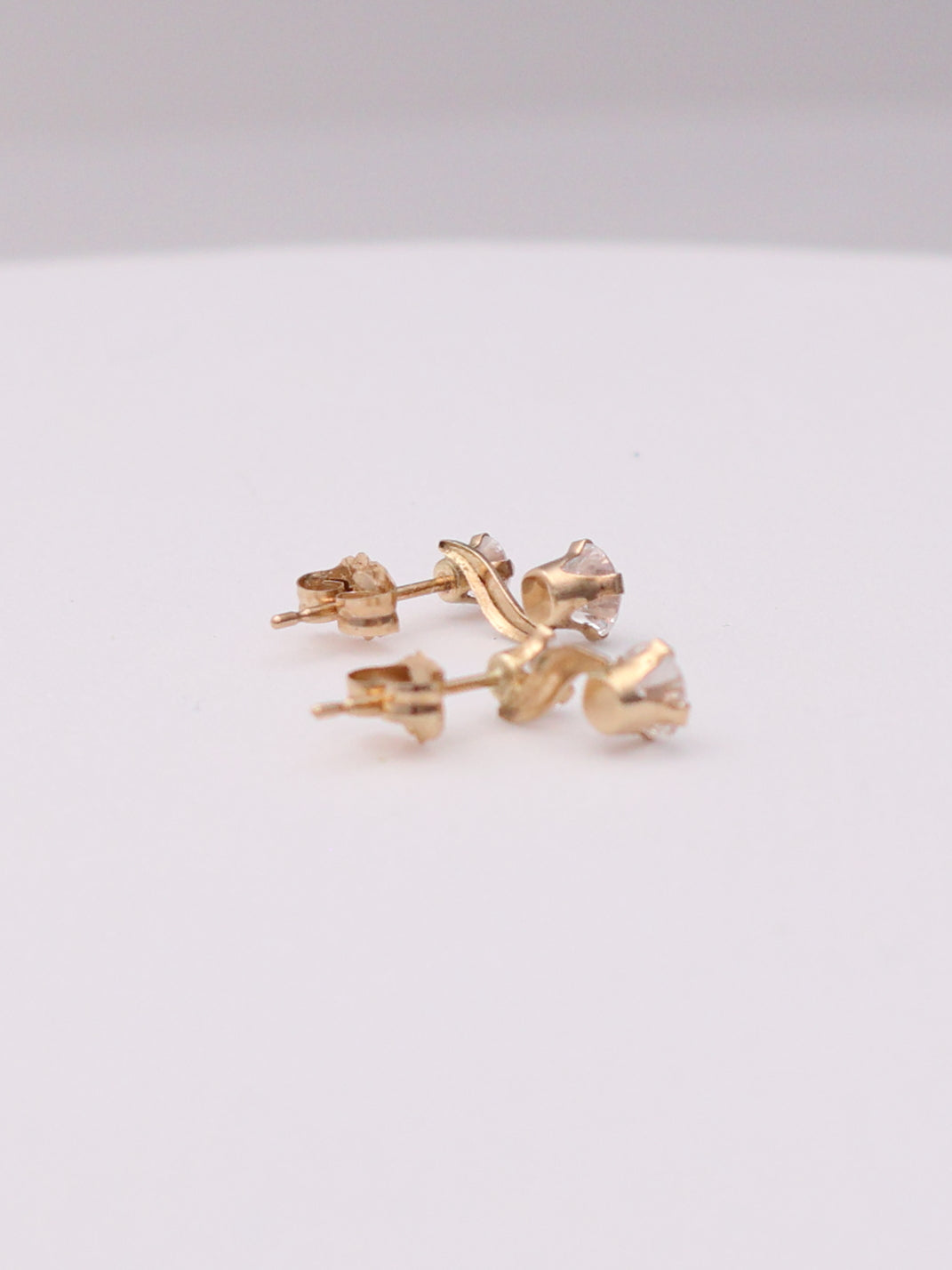 14k CZ Stud Earrings