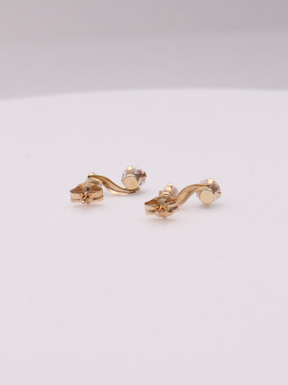 14k CZ Stud Earrings