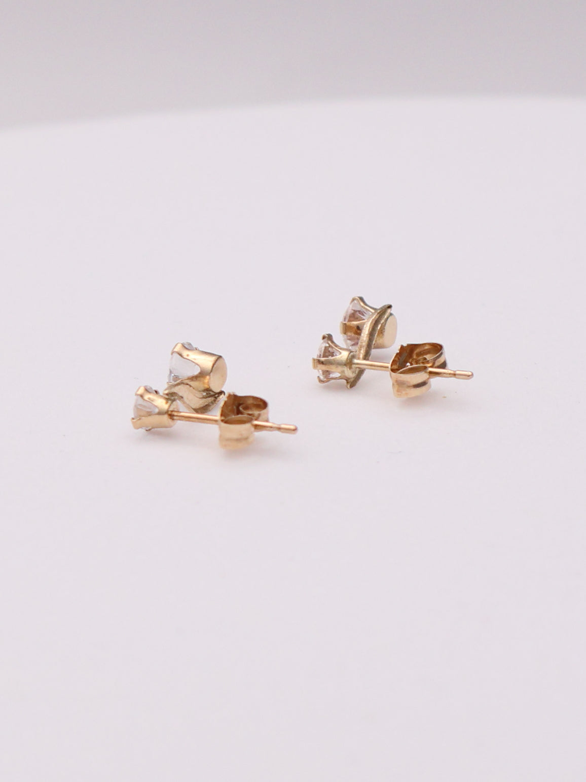 14k CZ Stud Earrings