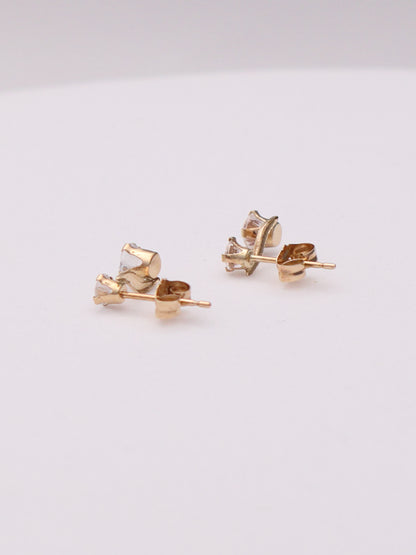 14k CZ Stud Earrings