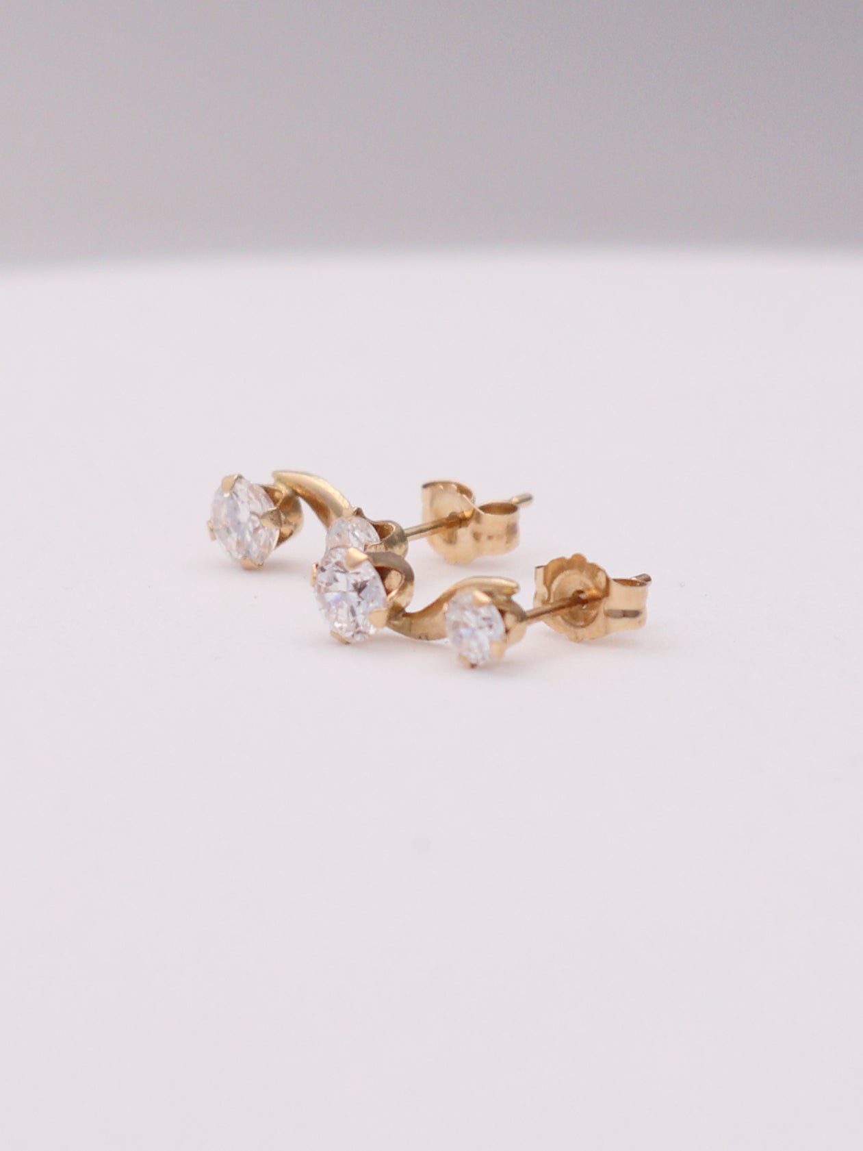 14k CZ Stud Earrings