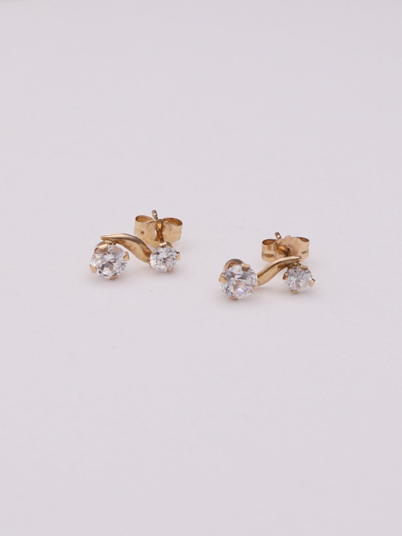 14k CZ Stud Earrings