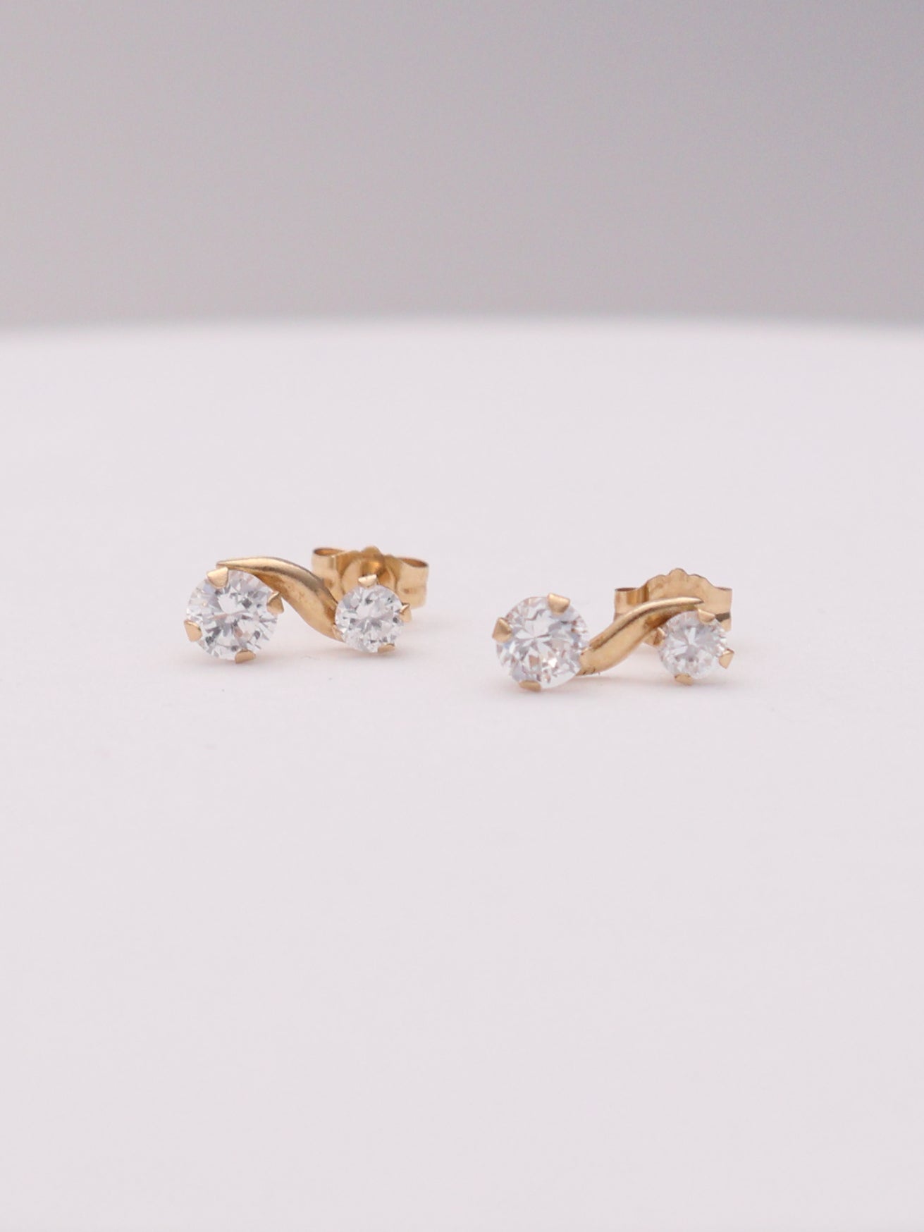 14k CZ Stud Earrings