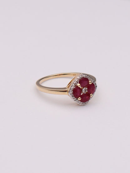 14k Ruby & Diamond Ring