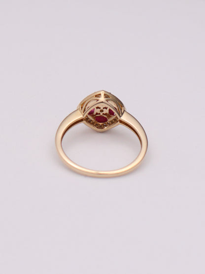 14k Ruby & Diamond Ring