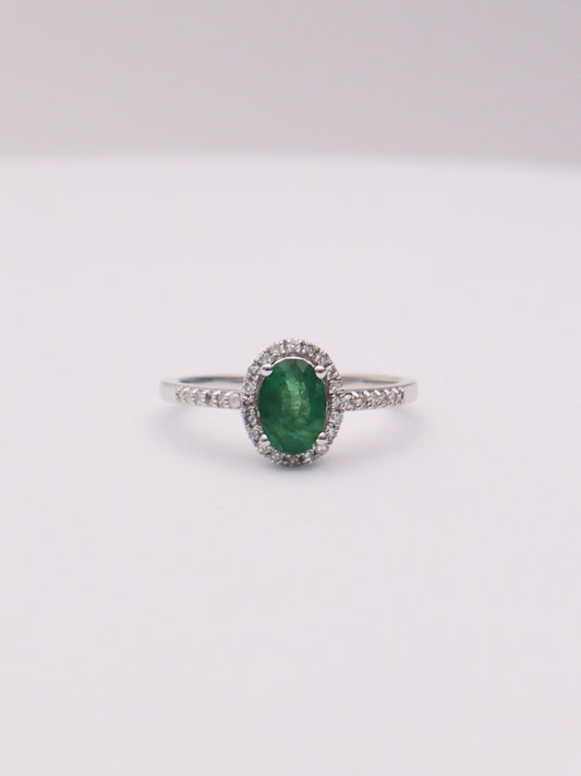 14k WG Emerald Ring