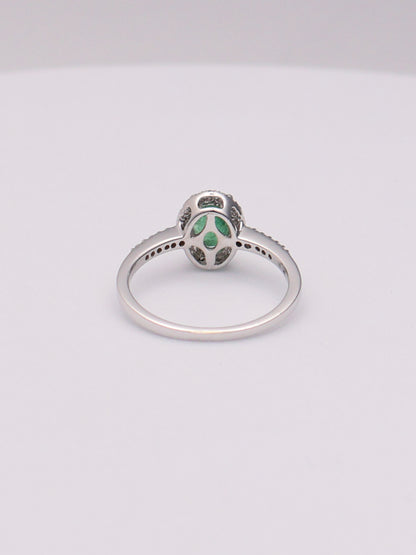 14k WG Emerald Ring