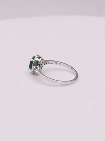 14k WG Emerald Ring