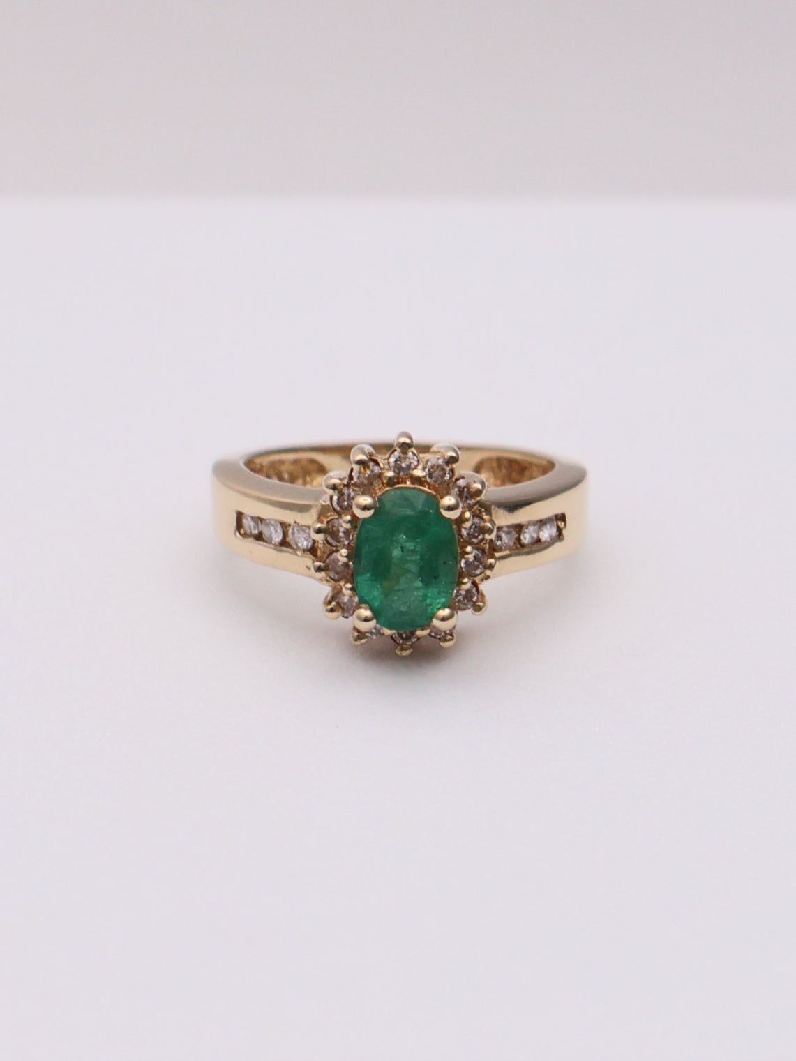 14k Green Sapphire Ring