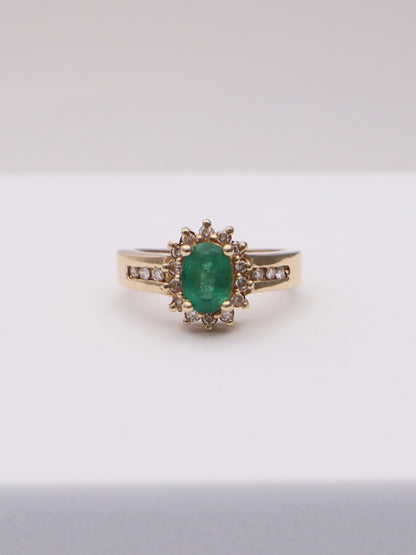 14k Green Sapphire Ring