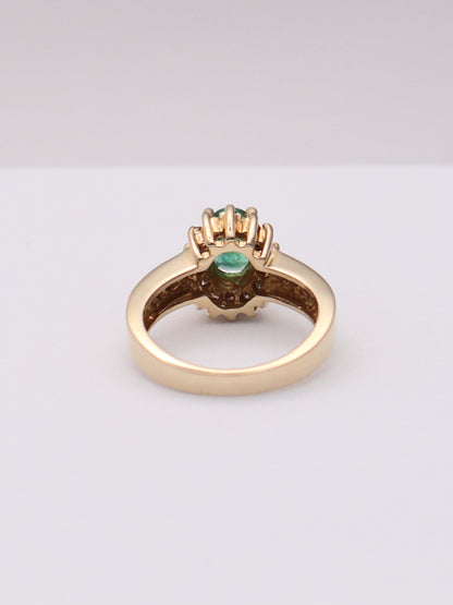 14k Green Sapphire Ring