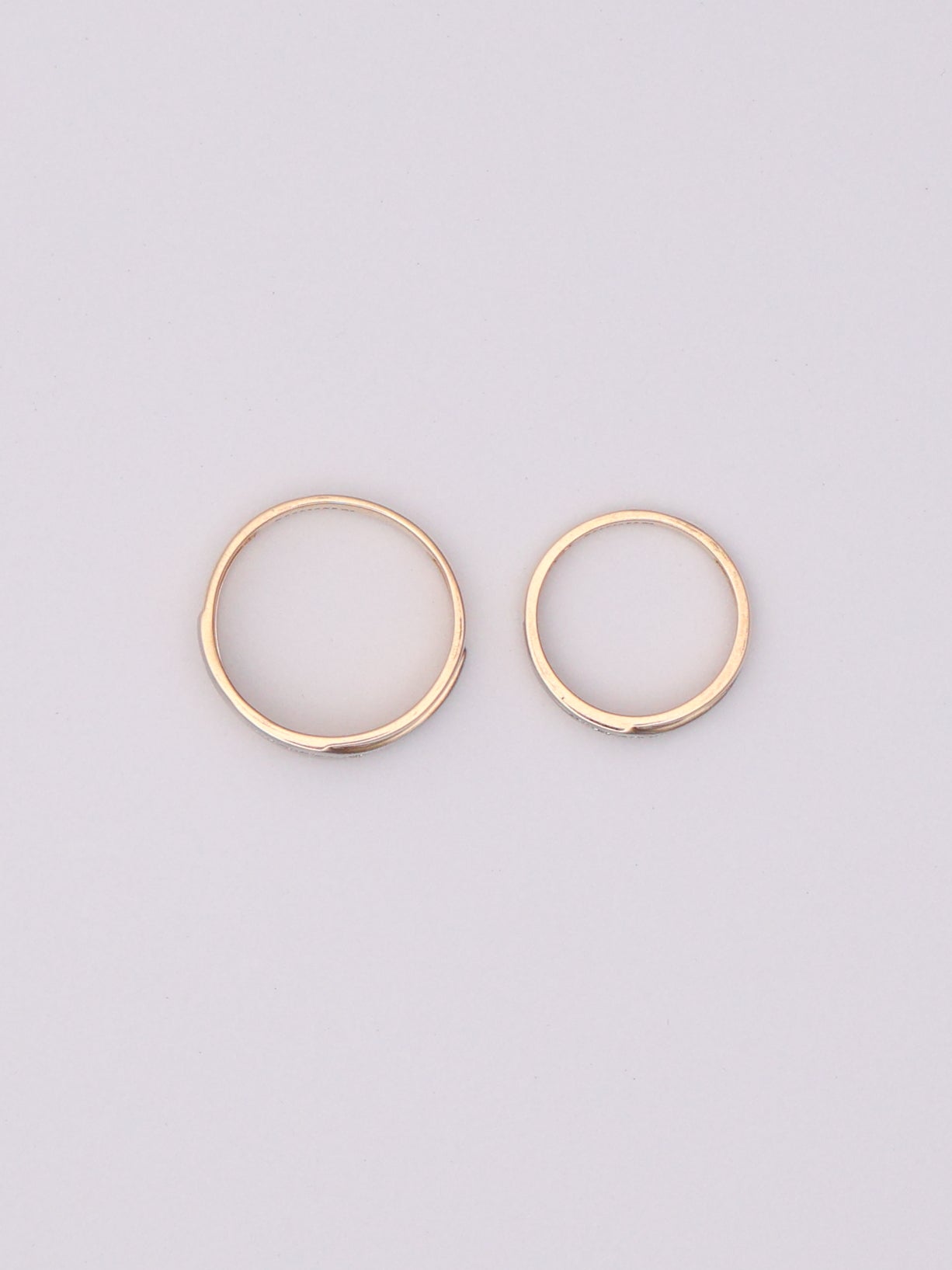 10k Two-Tone 2 Ring Wedding Set