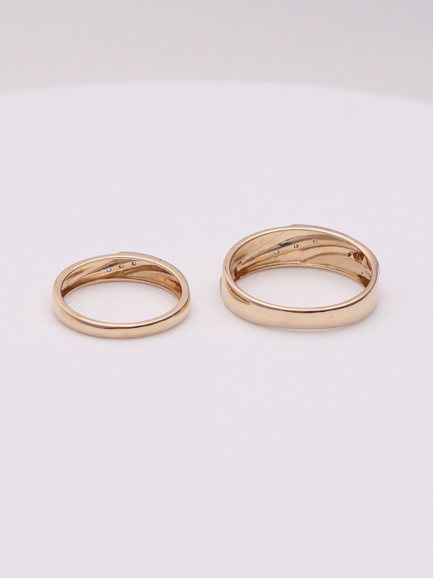 10k Two-Tone 2 Ring Wedding Set