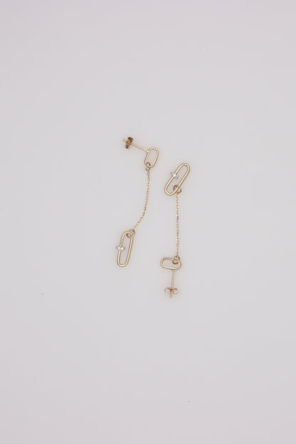 Paperclip Drop Earrings