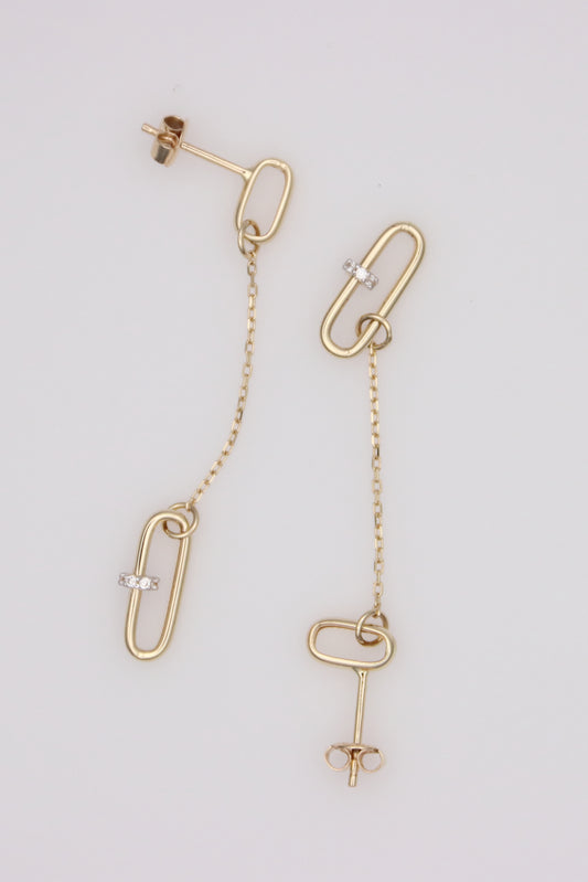 Paperclip Drop Earrings