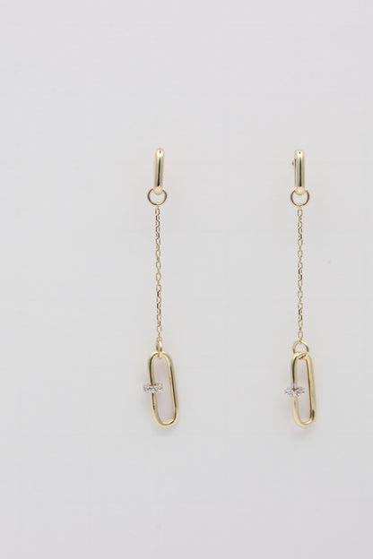 Paperclip Drop Earrings