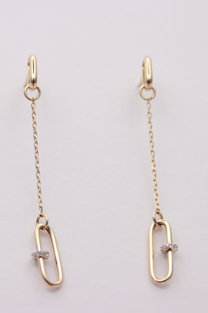 Paperclip Drop Earrings