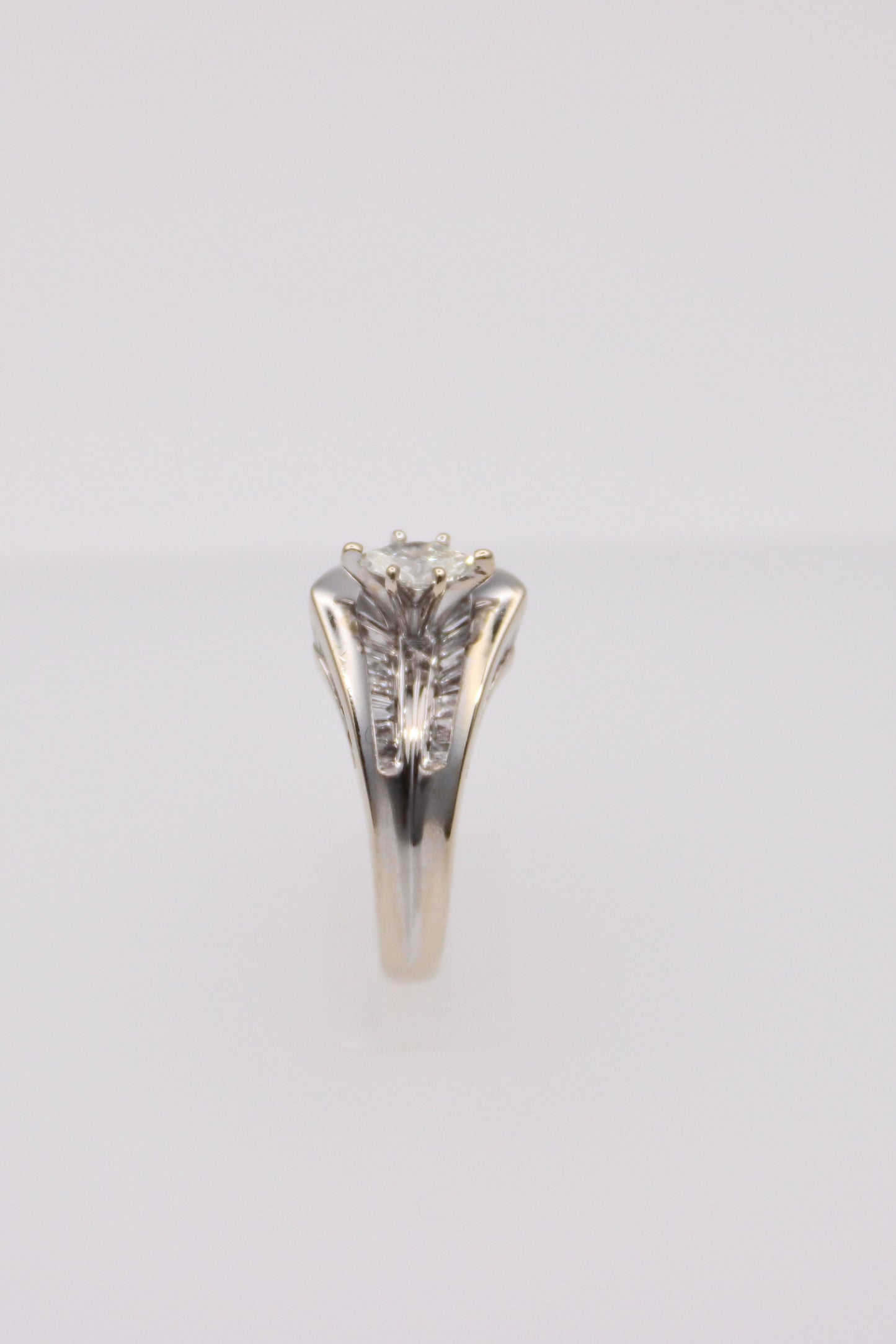 14k White Gold Marquise Engagement Ring