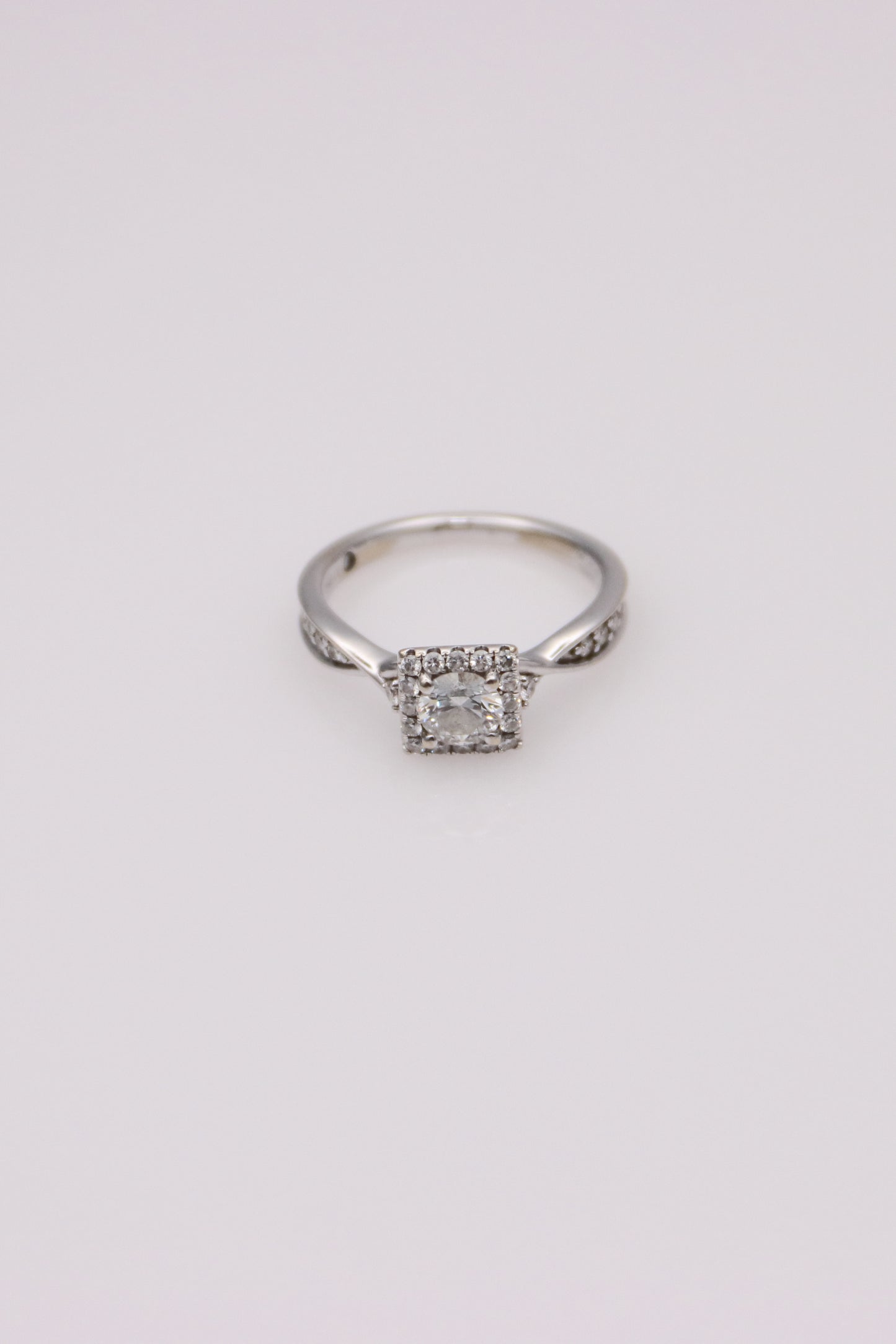 14K White Gold 'LEO' Diamond Ring