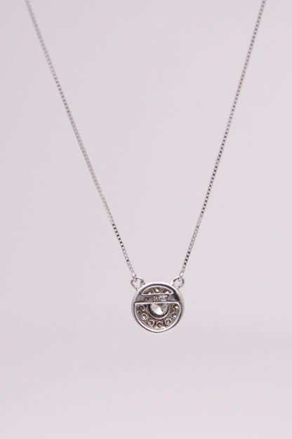 14K White Gold Diamond Necklace Pendant