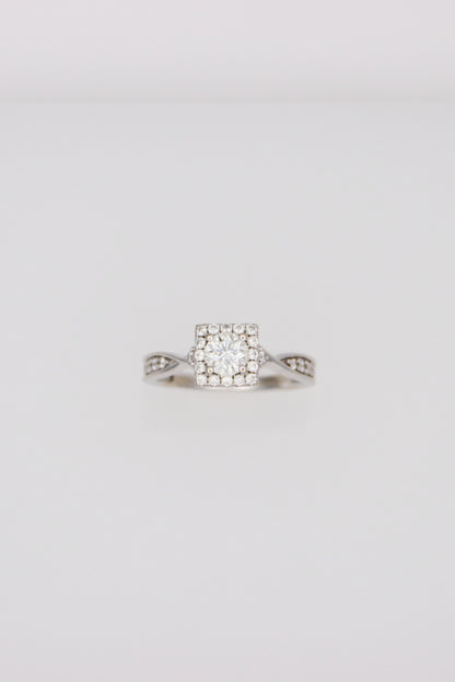 14K White Gold 'LEO' Diamond Ring