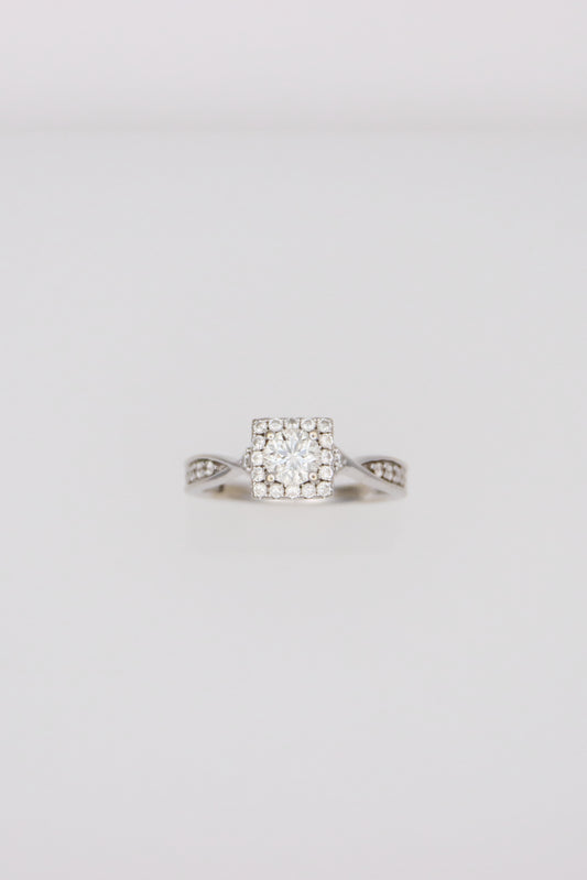 14K White Gold 'LEO' Diamond Ring